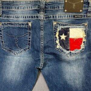 Trinity Ranch Western Farm bootcut Cowgirl Jeans Womens 13 Juniors Texas 1560